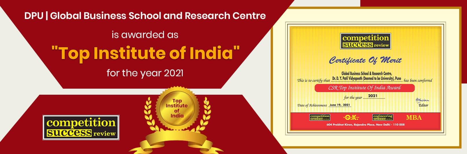 Top Institute of India 2021